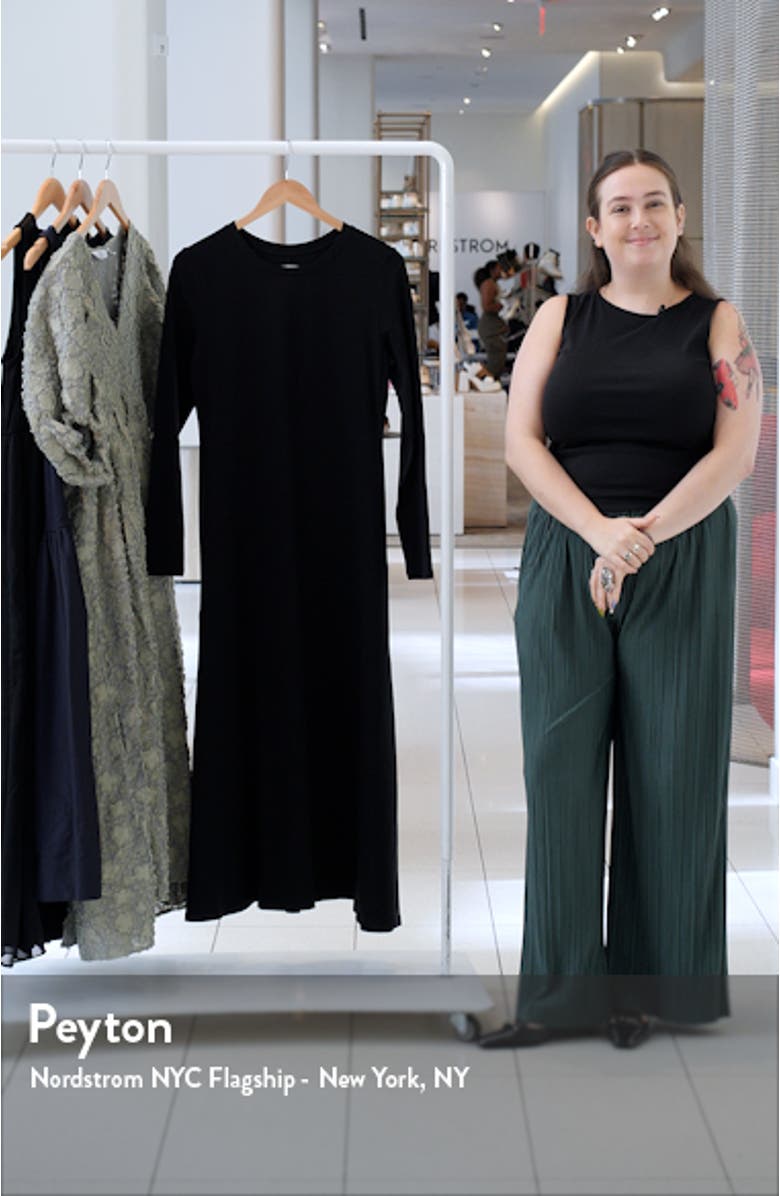 Long Sleeve Crewneck Maxi Dress, sales video thumbnail