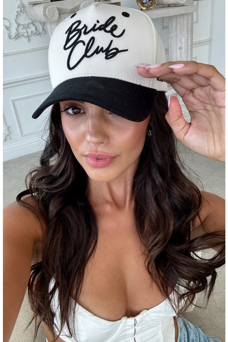 BRIDE CLUB Baseball Hat - Black, Alternate, color, Black