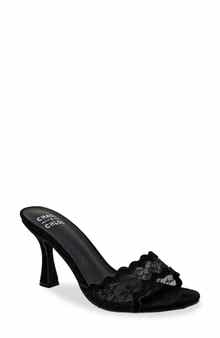CHASE AND CHLOE Scalloped Lace Sandal