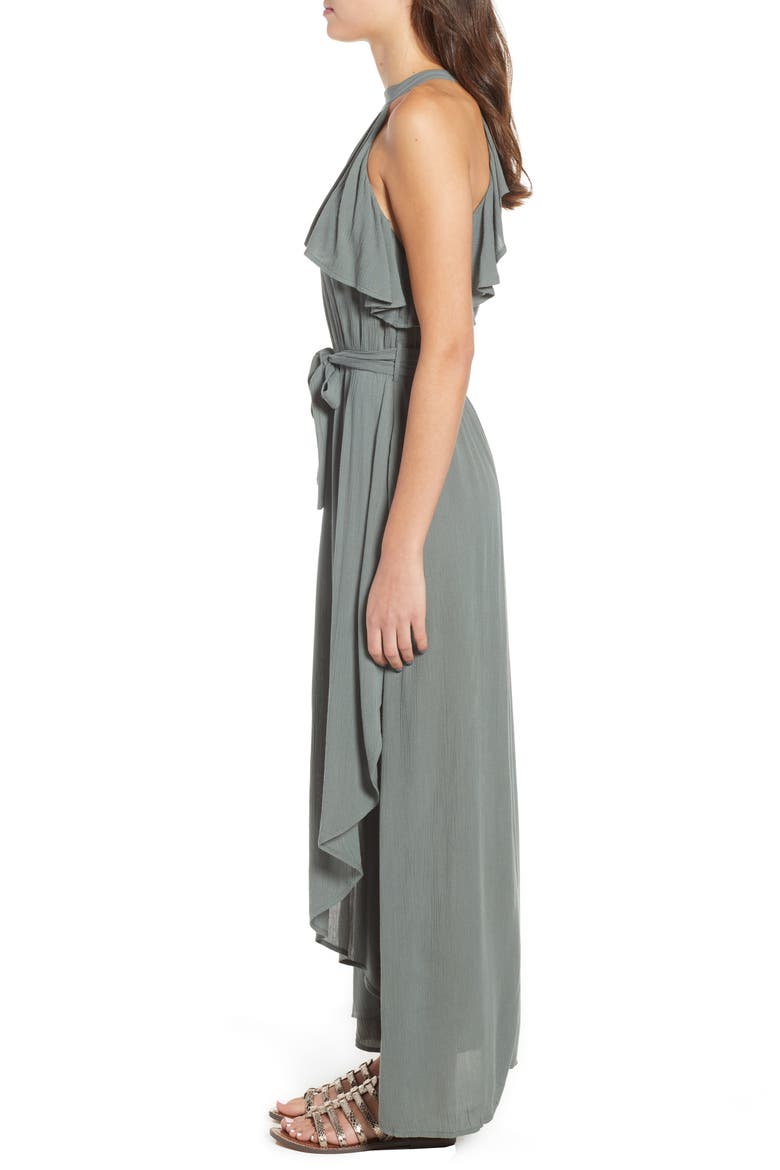 Misty Asymmetrical Dress, Alternate, color, BALSAM GREEN