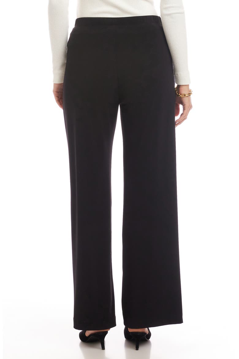 Travel Jersey Wide Leg Pants, Alternate, color, BLACK