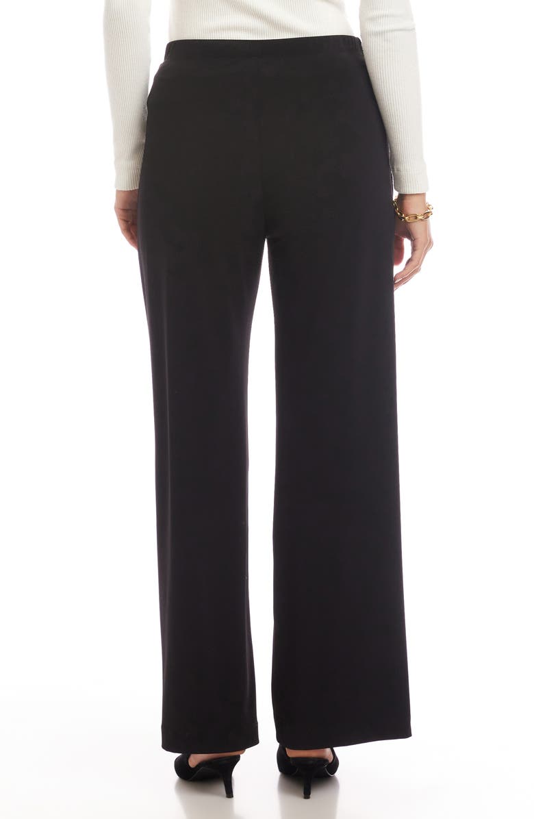 Karen Kane Travel Jersey Wide Leg Pants, Alternate, color, Black