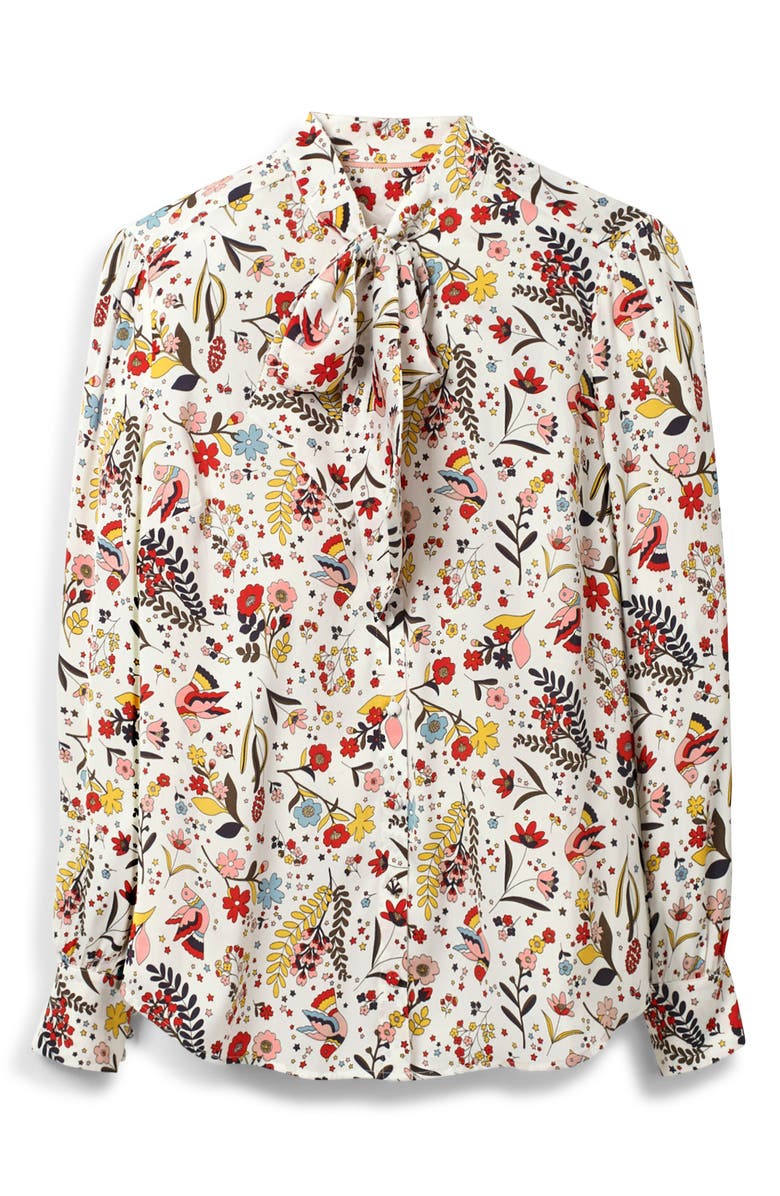 Boden Thelma Tie Neck Blouse, Alternate, color, 
