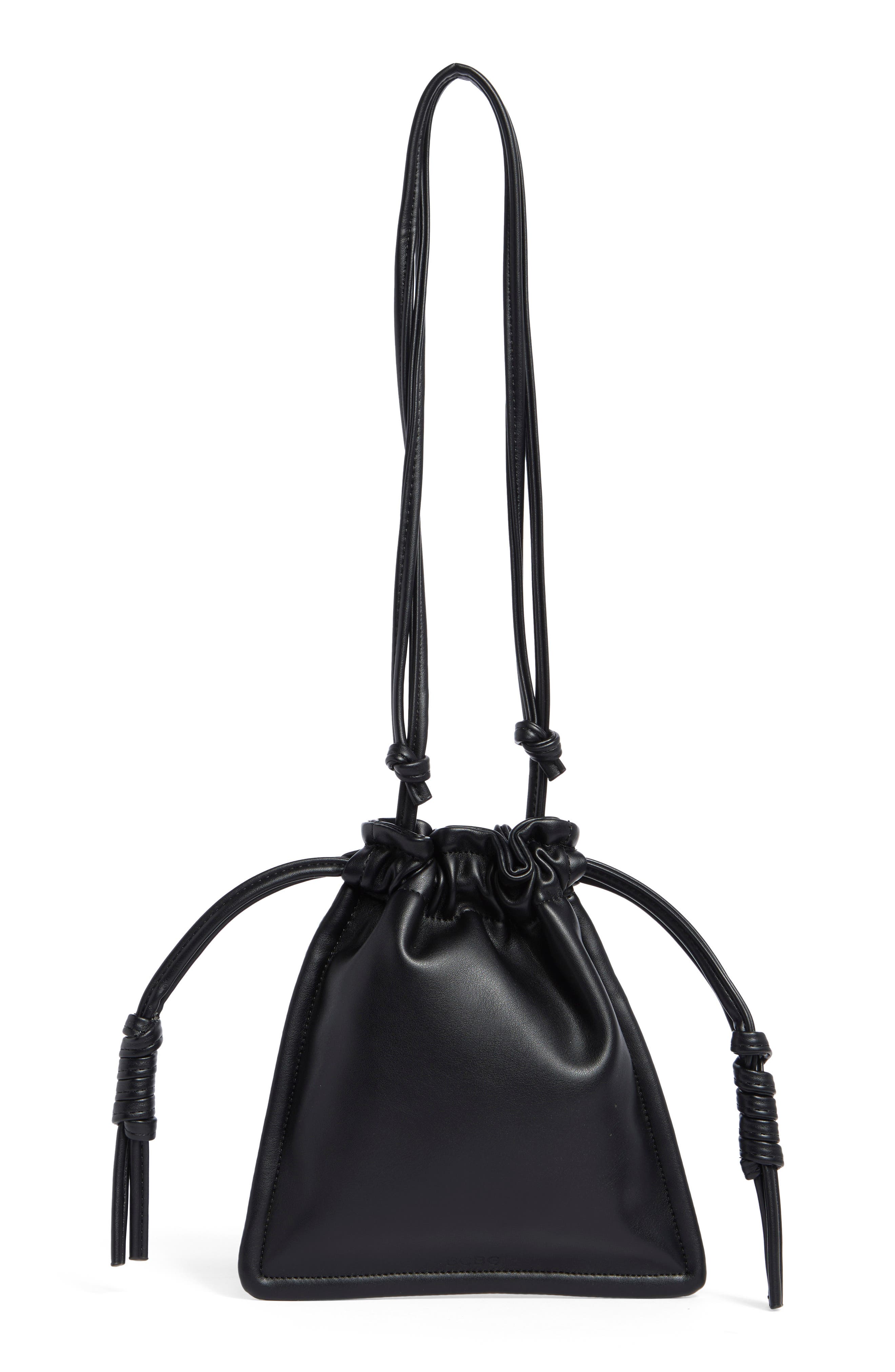 BCBG Drawstring Crossbody, Alternate, color, Black