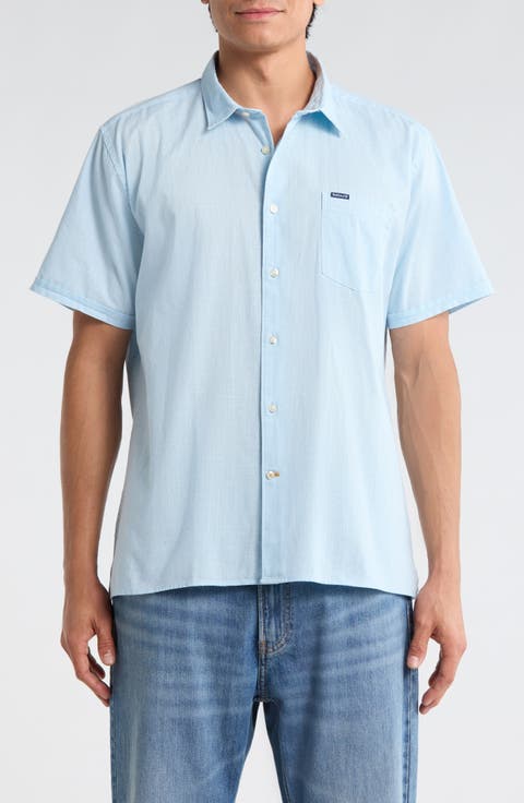 Pigment Dyed Cotton Button-Up Shirt