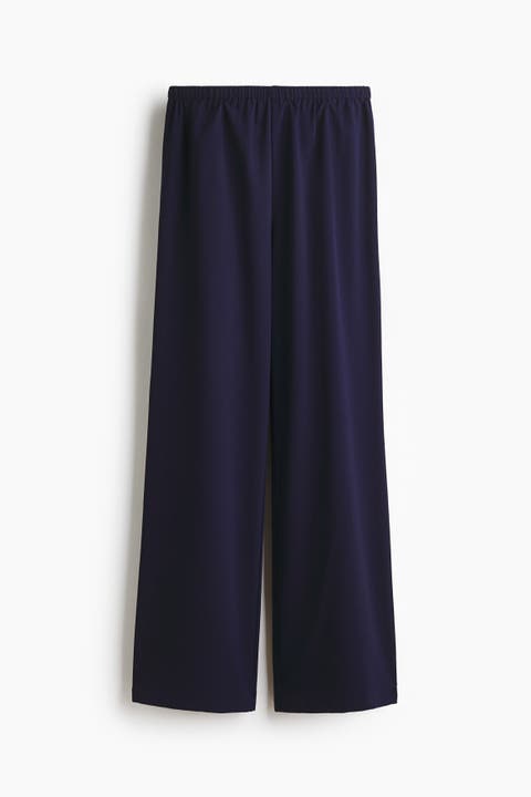 Straight Crêpe Trousers