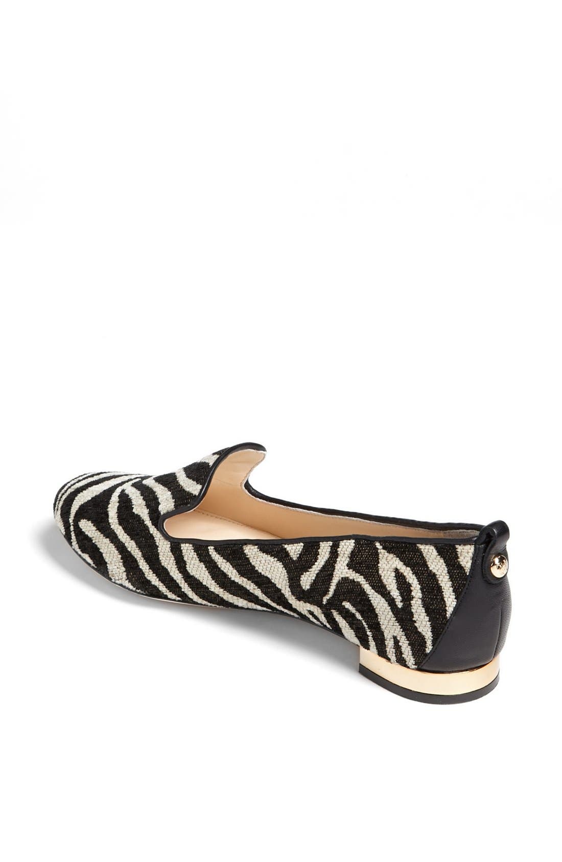 'Adeline' Loafer, Alternate, color, BLACK/ WHITE ZEBRA