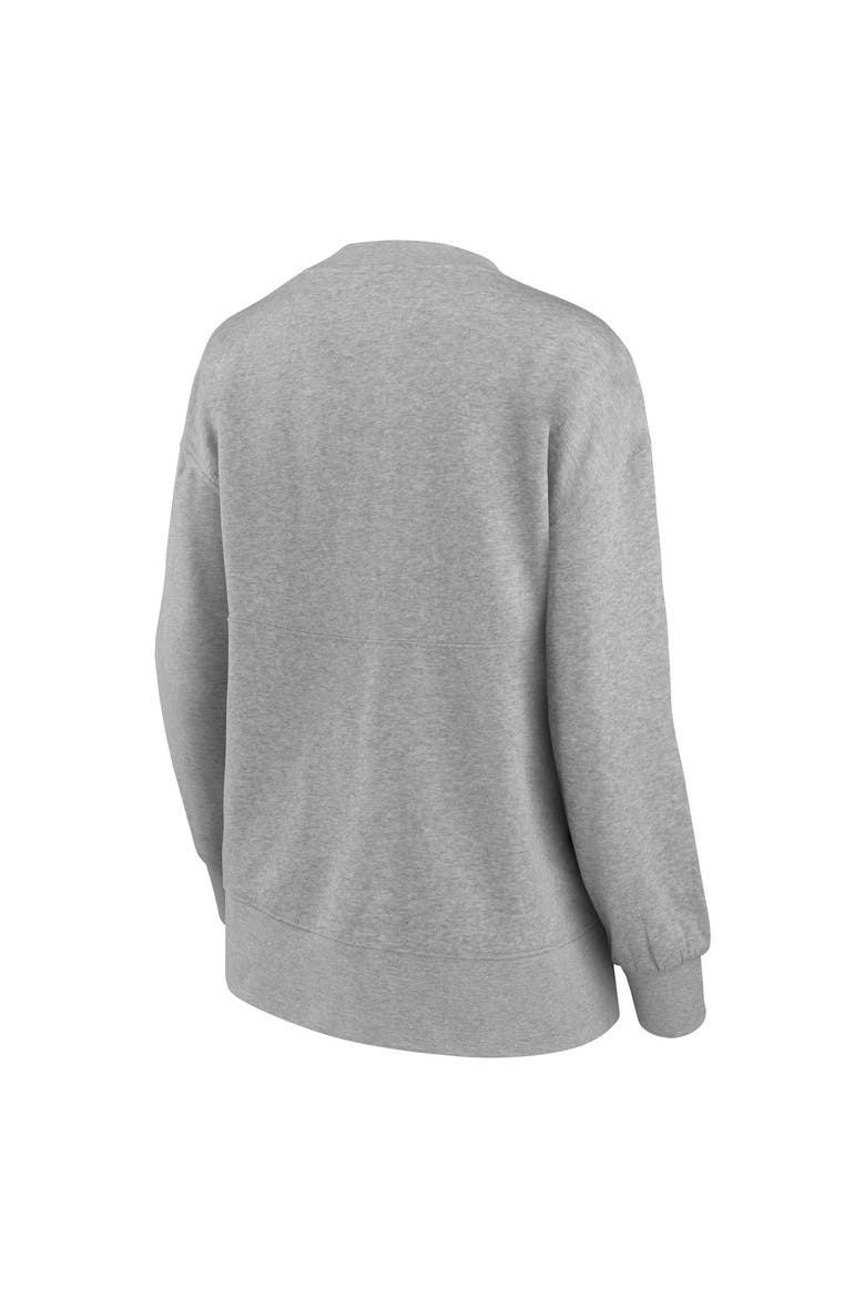 Women's Fanatics Branded Heathered Gray Seattle Seahawks Jump Distribution Tri-Blend Pullover Sweatshirt, Alternate, color, Heather Gray