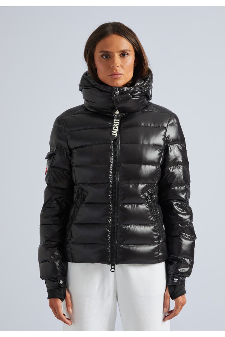 Quilted Hooded Puffer Jacket, Main, color, Black
