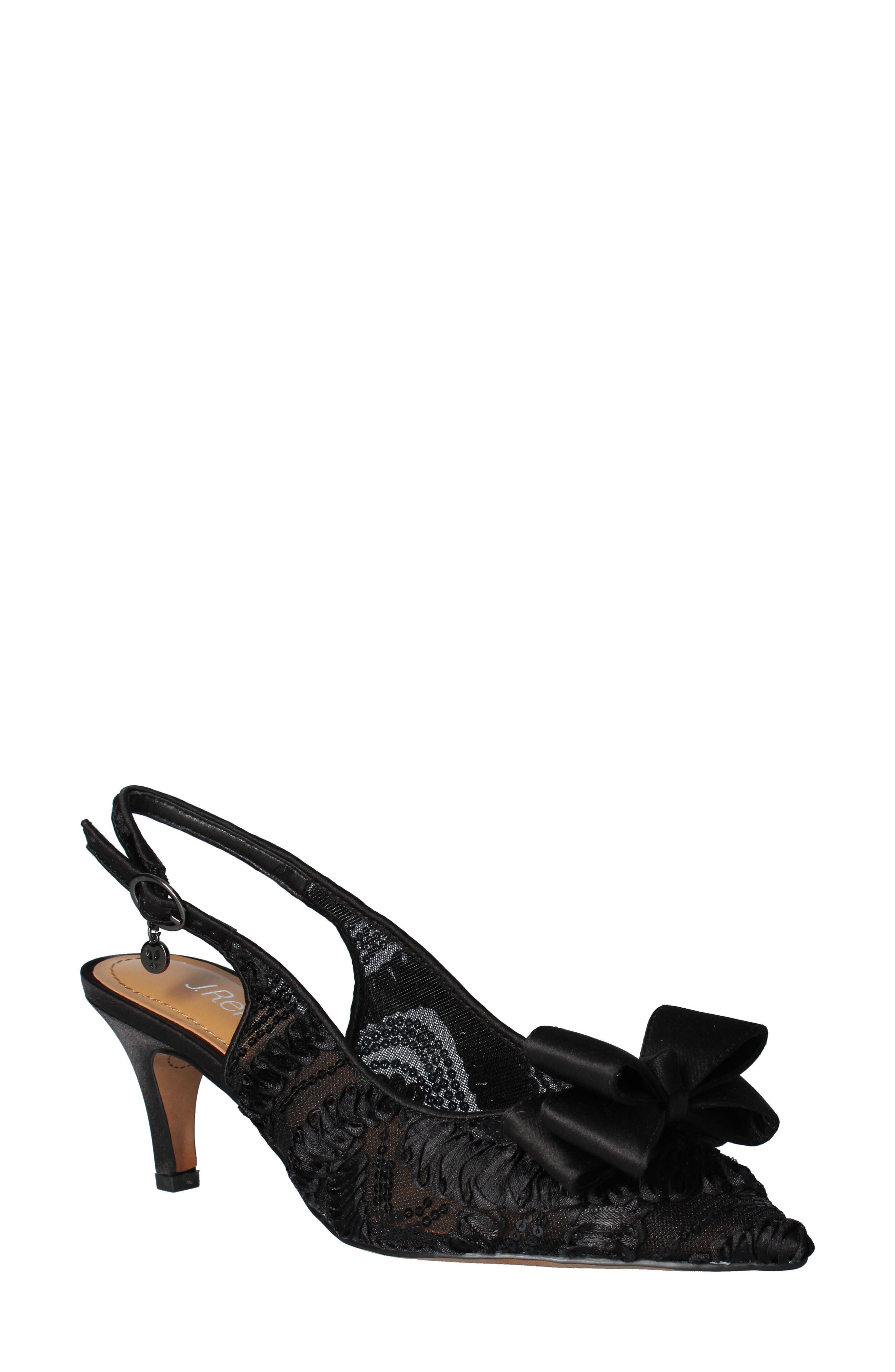 J.Renée Yazmine Pointed Toe Slingback Pump, Main, color, BLACK