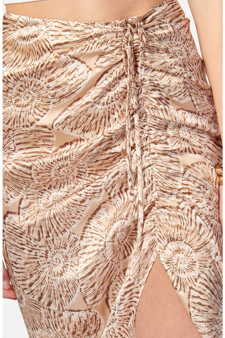 Amanda Seashell Print Silk Midi Skirt, Alternate, color, SHELL