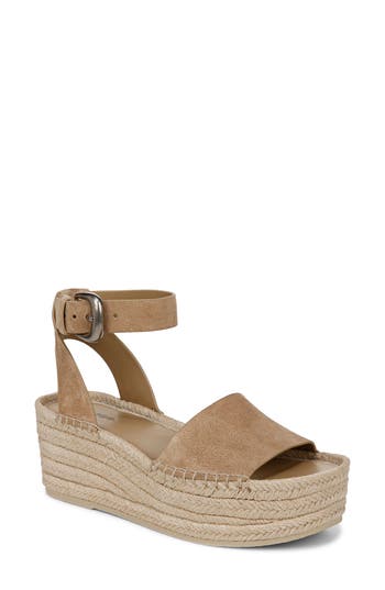 VINCE VINCE BELISA ANKLE STRAP ESPADRILLE PLATFORM WEDGE SANDAL 