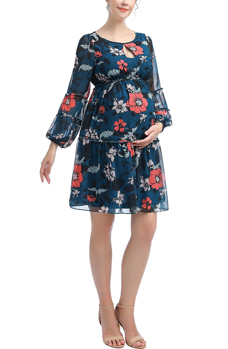 Kimi & Kai Jupiter Maternity Babydoll Dress, Alternate, color, Multicolored