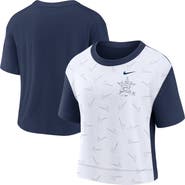 Nike Women's Nike Navy/White Houston Astros Line Up High Hip Fashion T-Shirt