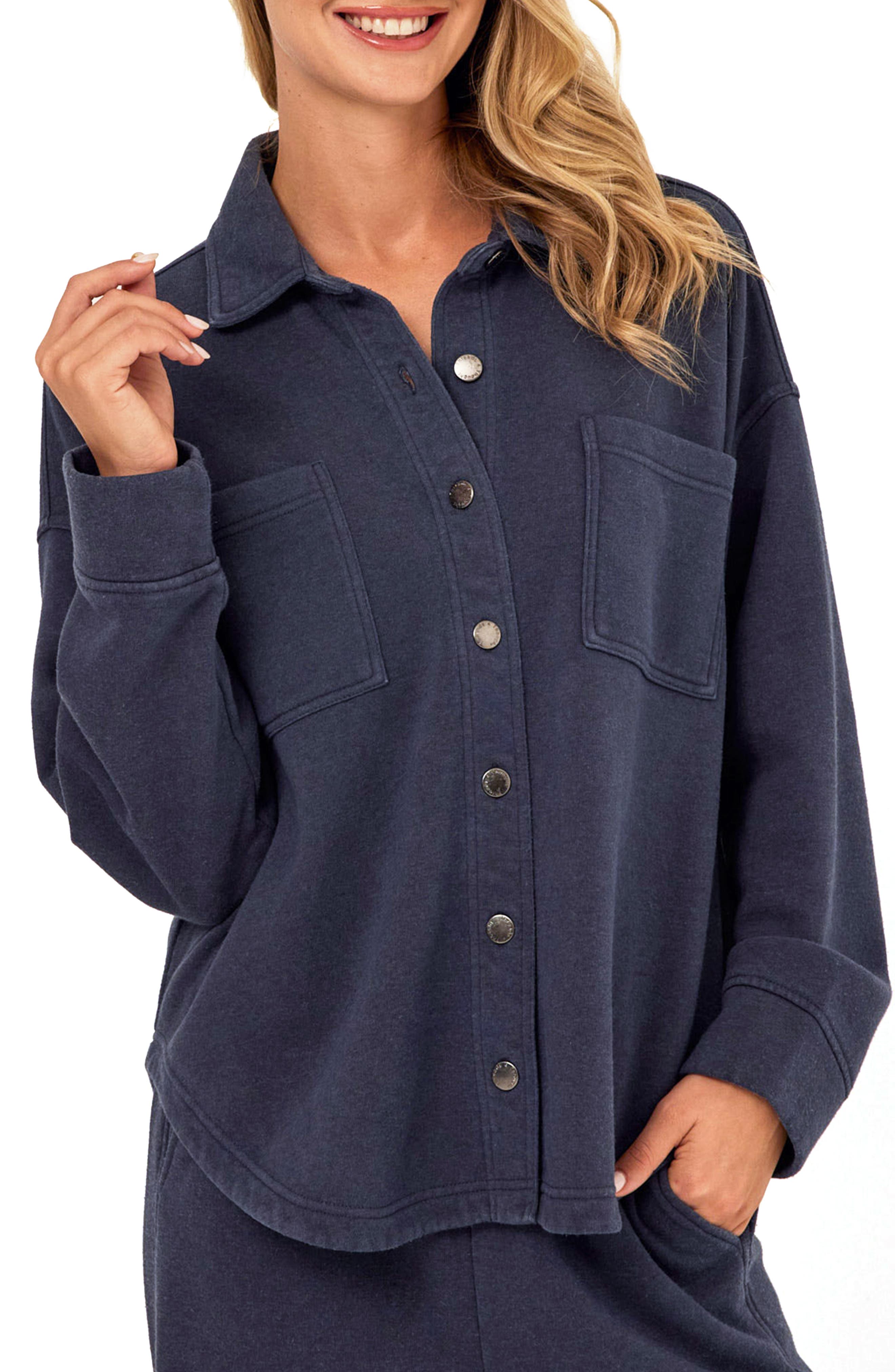 Blaire Mineral Wash Fleece Shirt Jacket - image 5