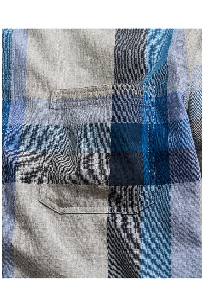 Plaid Cotton Button-Down Shirt, Alternate, color, BLUE MULTI