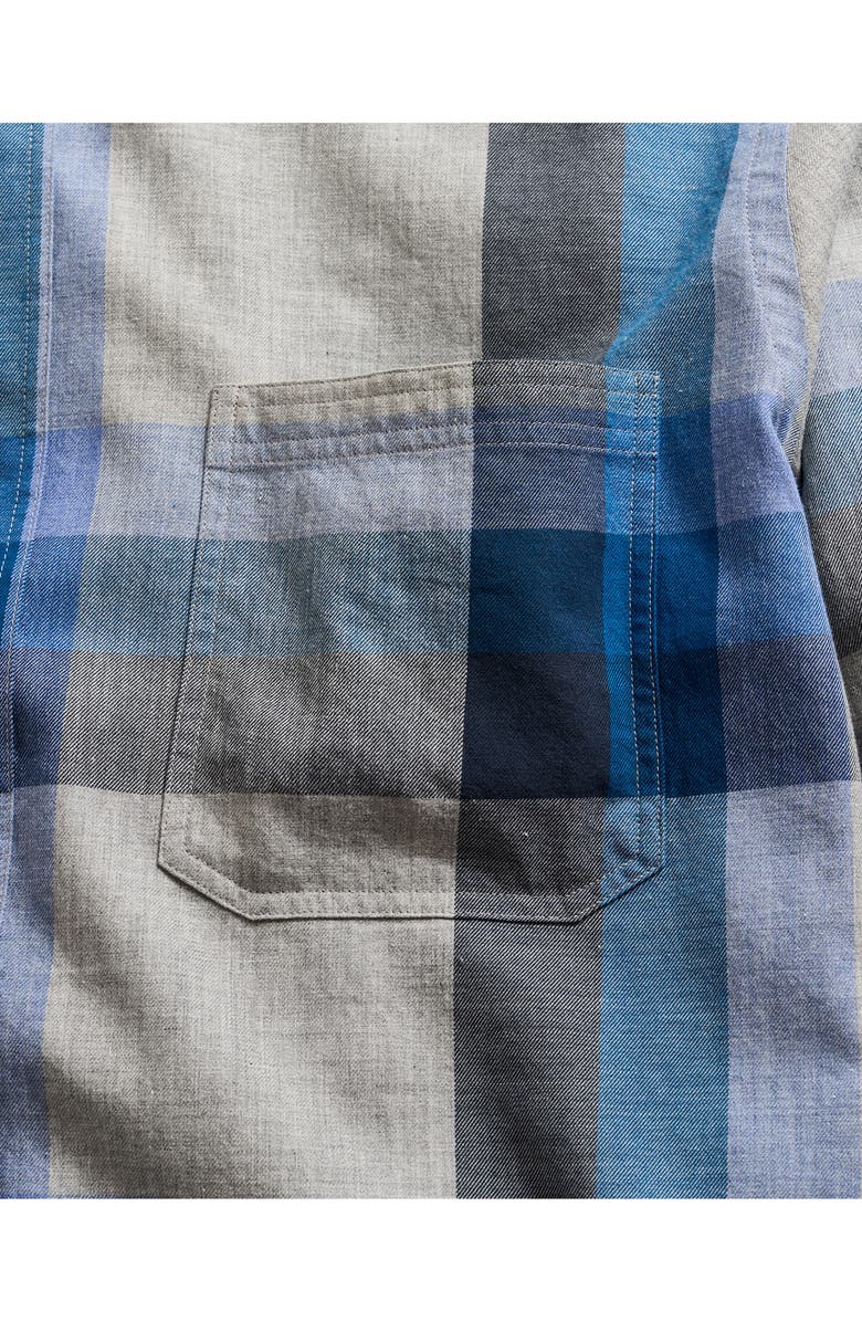 Billy Reid Plaid Cotton Button-Down Shirt, Alternate, color, Blue Multi