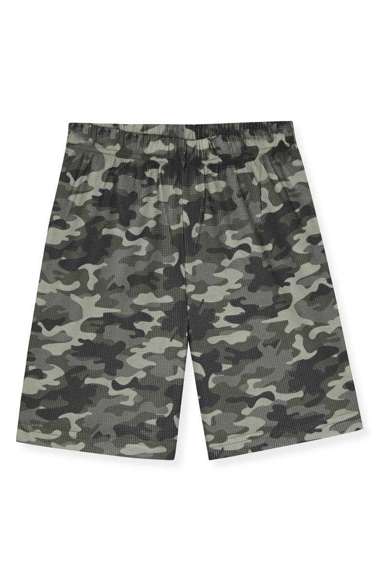 SLEEP ON IT Kids' Waffle Knit Two-Piece Pajamas, Alternate, color, Camo