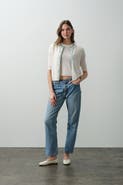 NAKED CASHMERE Ana Elbow Sleeve Cashmere Cardigan