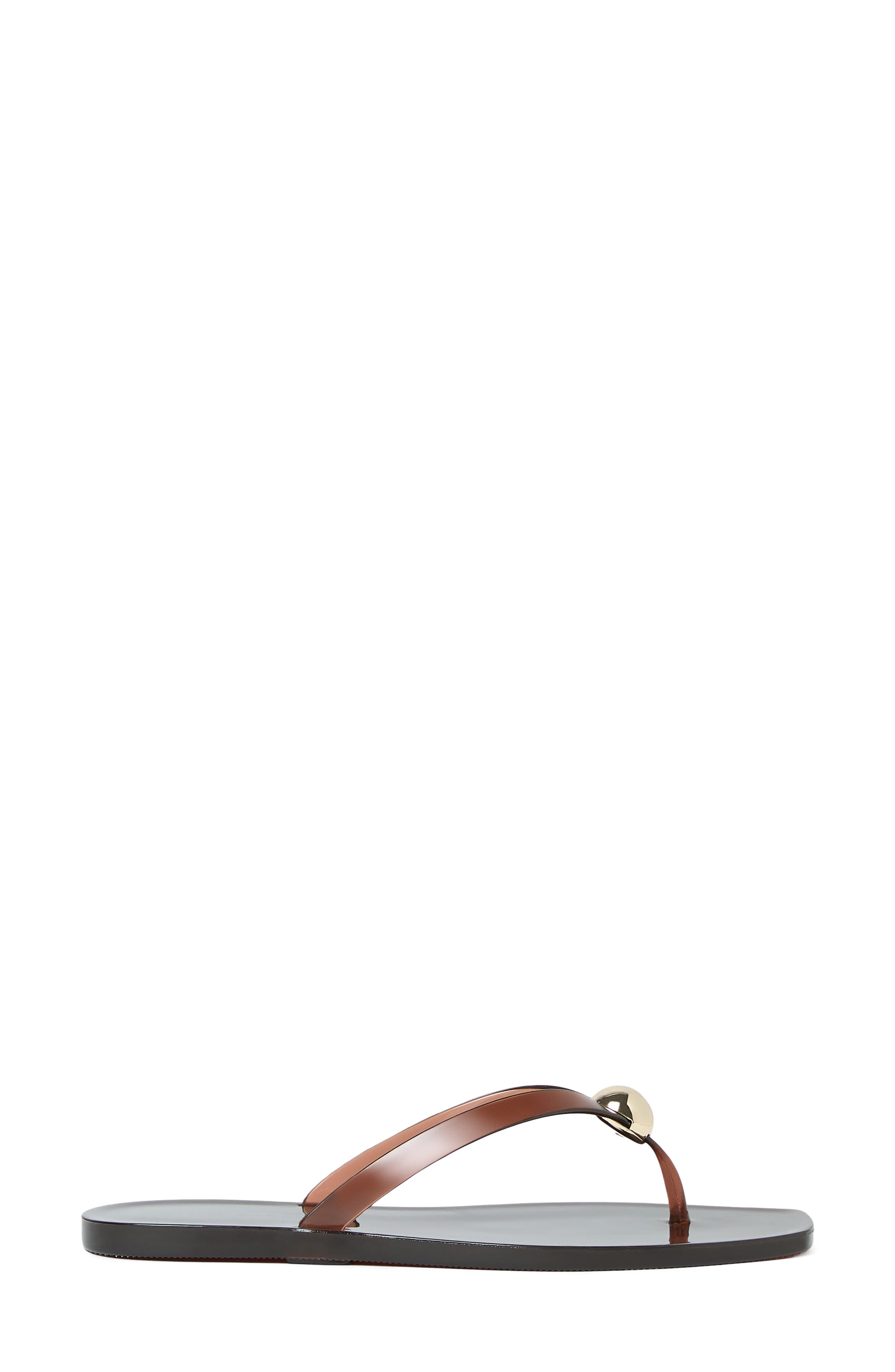 Loeffler Randall Jovie Jelly Flip Flop, Alternate, color, Brown