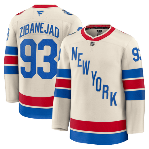 Men's Fanatics Mika Zibanejad Beige New York Rangers 2026 NHL Winter Classic Premium Jersey