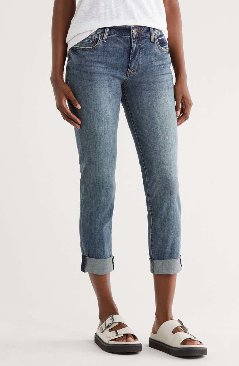KUT from the Kloth Katy Cuffed Boyfriend Jeans, Main, color, Angelica
