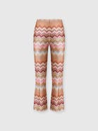 Missoni Flared Trousers In Viscose Chevron Snake Motif