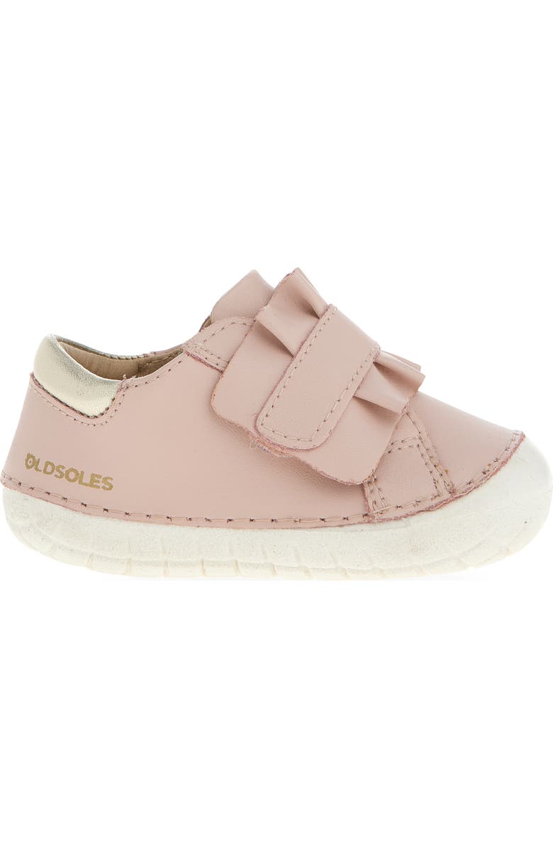 OLD SOLES Kids' Ruffle Strap Leather Sneaker, Alternate, color, Dalia / Gold