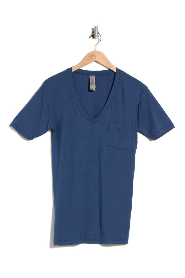 V-Neck Pocket T-Shirt, Main, color, NAVY