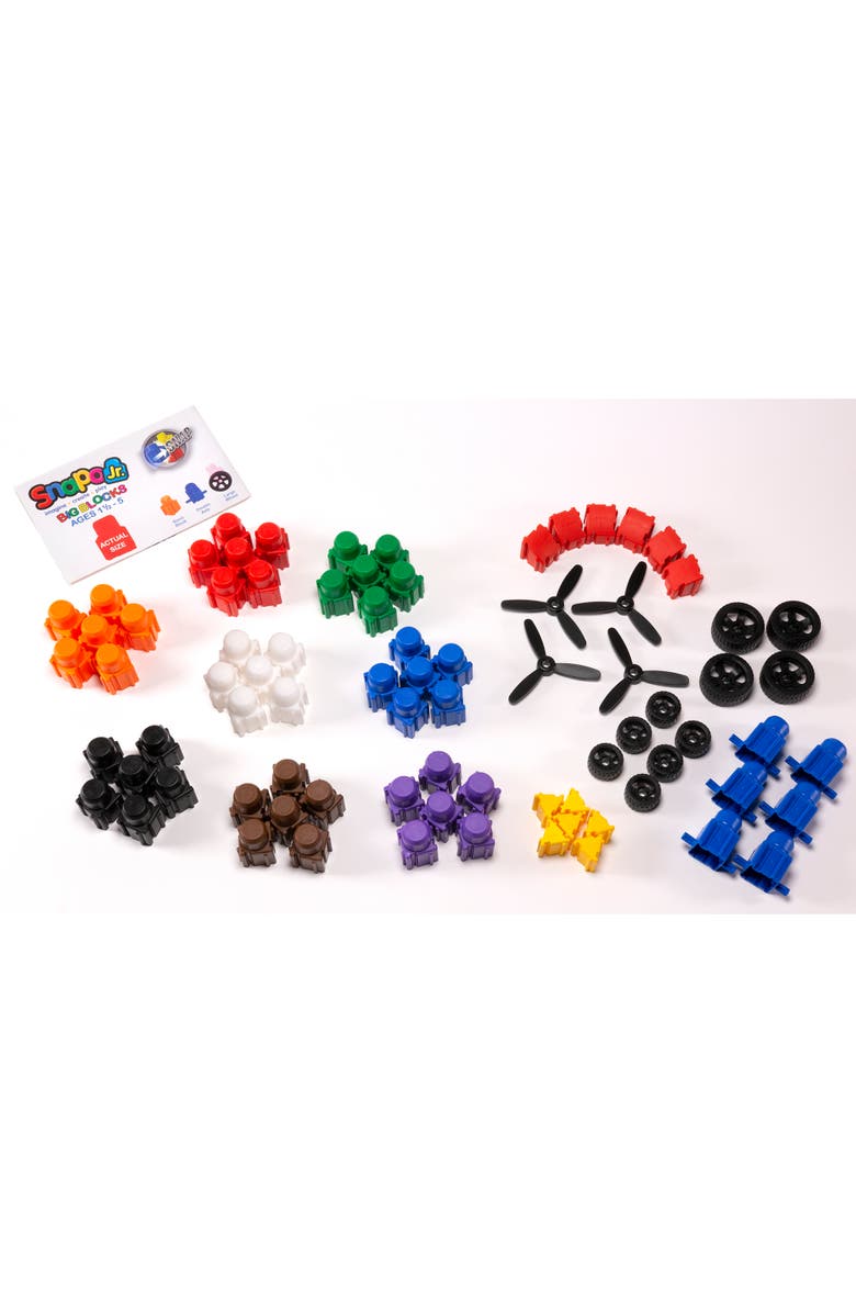 Snapo Jr. Advanced Builder's 80 Piece Kit building Blocks, Alternate, color, Multicolored