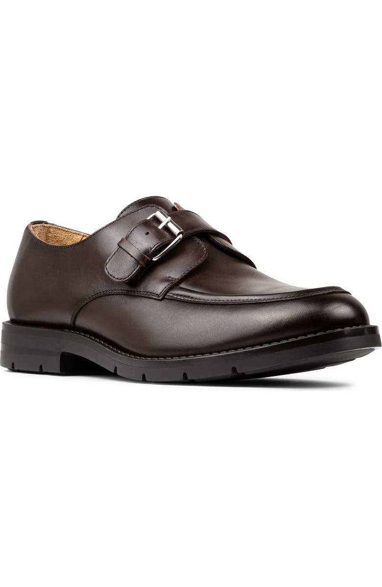 Donald Pliner Calan Monk Strap Shoe, Main, color, Dark Brown