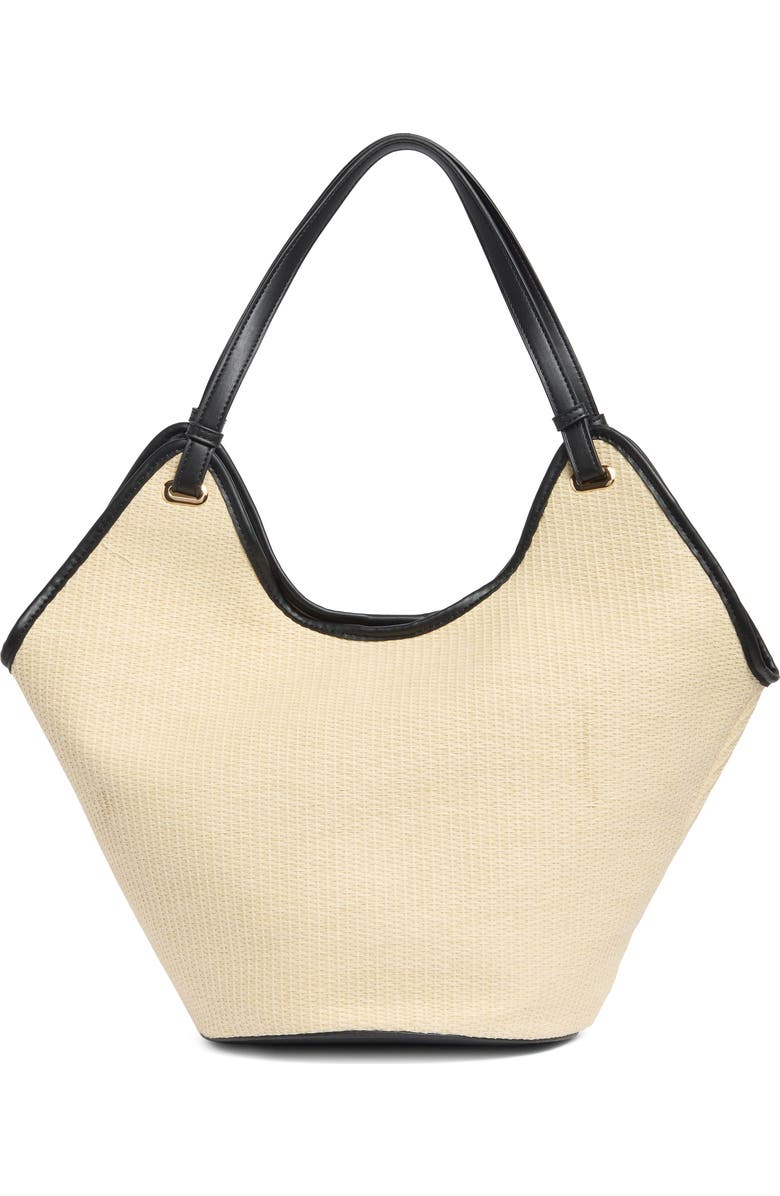 URBAN EXPRESSIONS HANDBAGS Straw Tote Bag, Alternate, color, Black