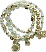 OLIVIA WELLES Beach Day Set of 3 Stretch Bracelets