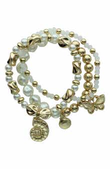 OLIVIA WELLES Beach Day Set of 3 Stretch Bracelets