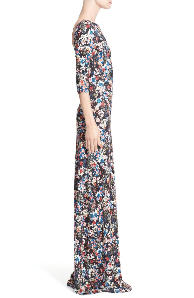 Erdem 'Valentina' Floral Print Jersey Gown, Alternate, color, 