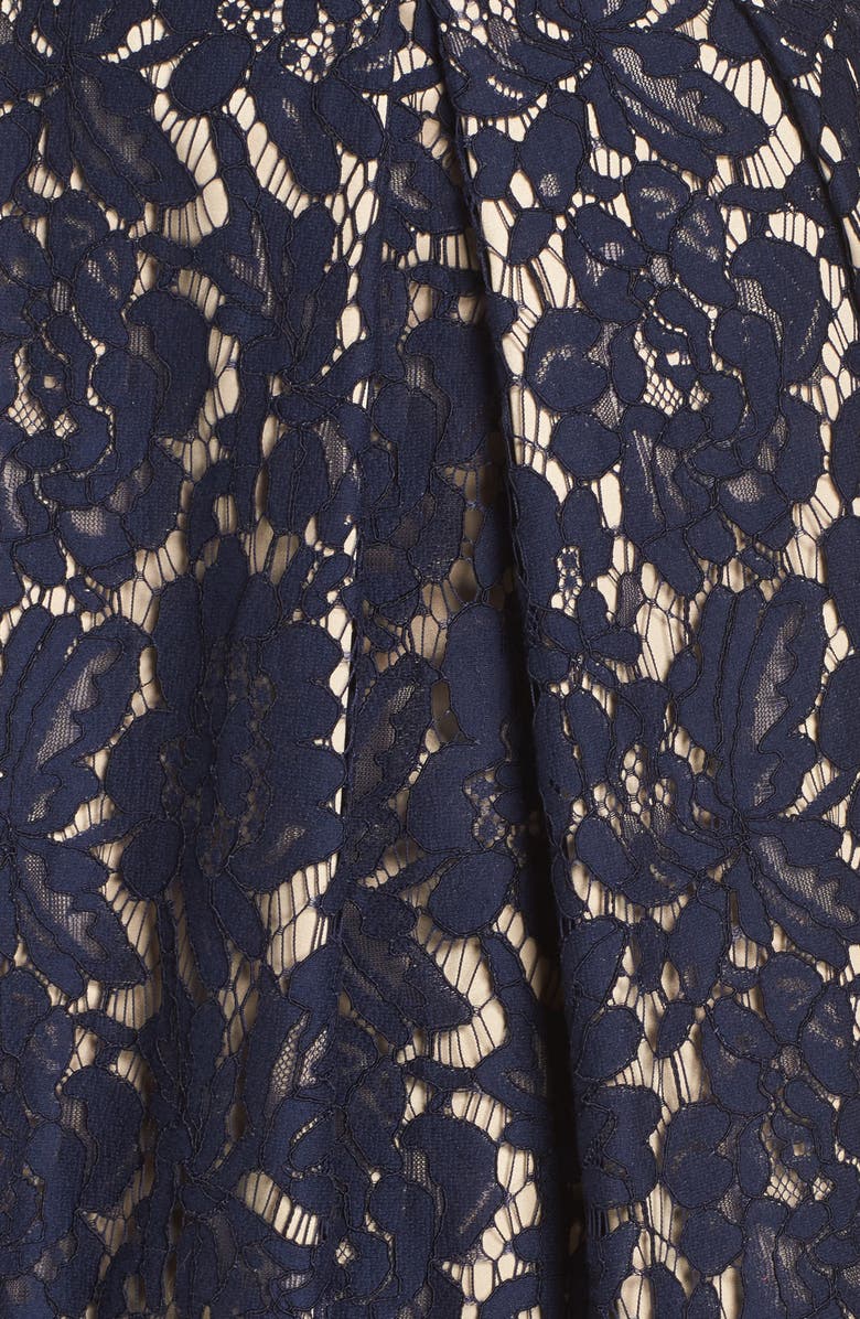 Eliza J Embellished Lace Fit & Flare Dress, Alternate, color,