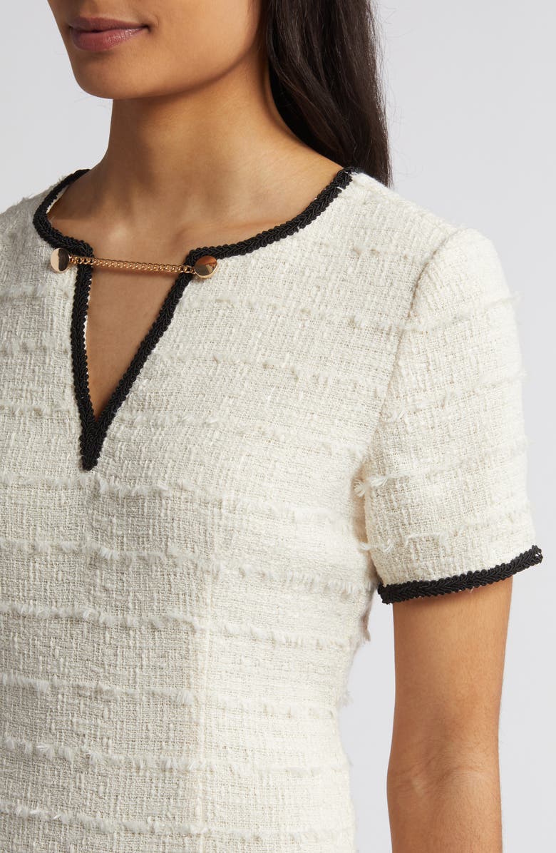 ZOE AND CLAIRE Tweed Midi Dress, Alternate, color,