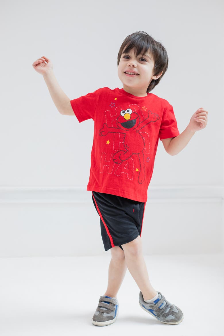 2-Pack Short Sleeve Tees, Alternate, color, Grey Red Elmo