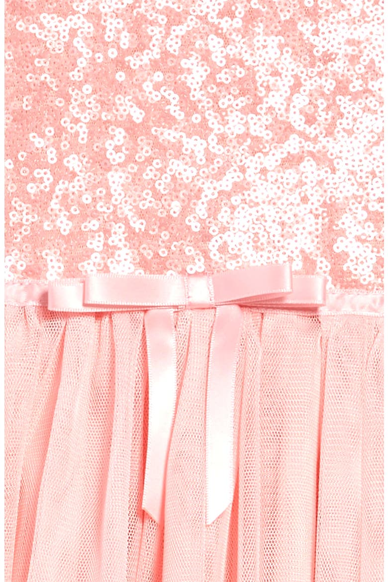 Sequin Bodice Tulle Dress, Alternate, color, LIGHT PINK