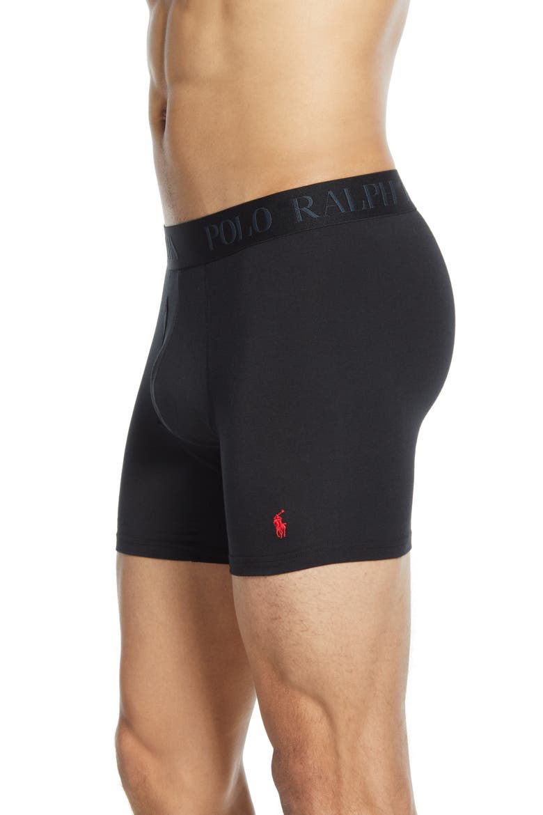 4D 3-Pack Cotton & Modal Boxer Briefs, Alternate, color, BLACK