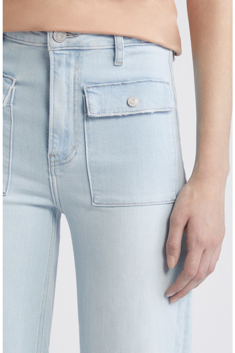 The '70s Patch Pocket Ankle Wide Leg Jeans, Alternate, color, CLARITY CLEAN
