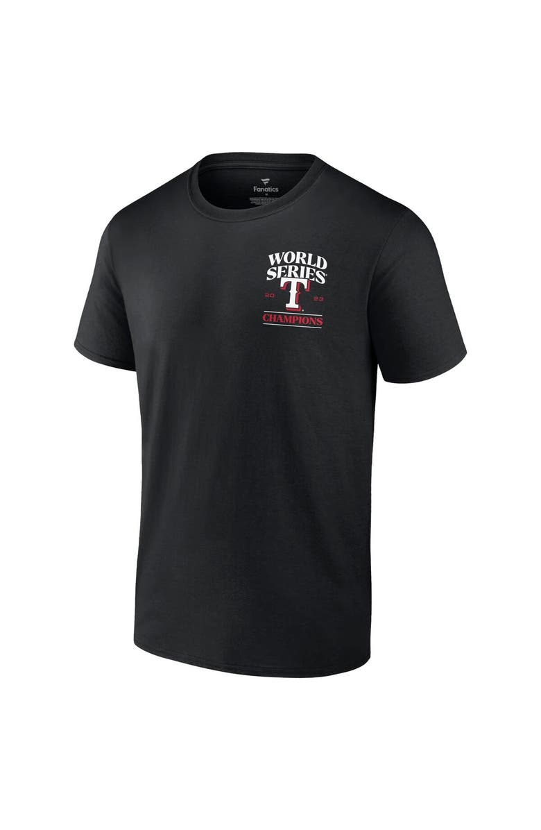 FANATICS Youth Fanatics Branded Black Texas Rangers 2023 World Series Champions Signature Roster T-Shirt, Alternate, color, 
