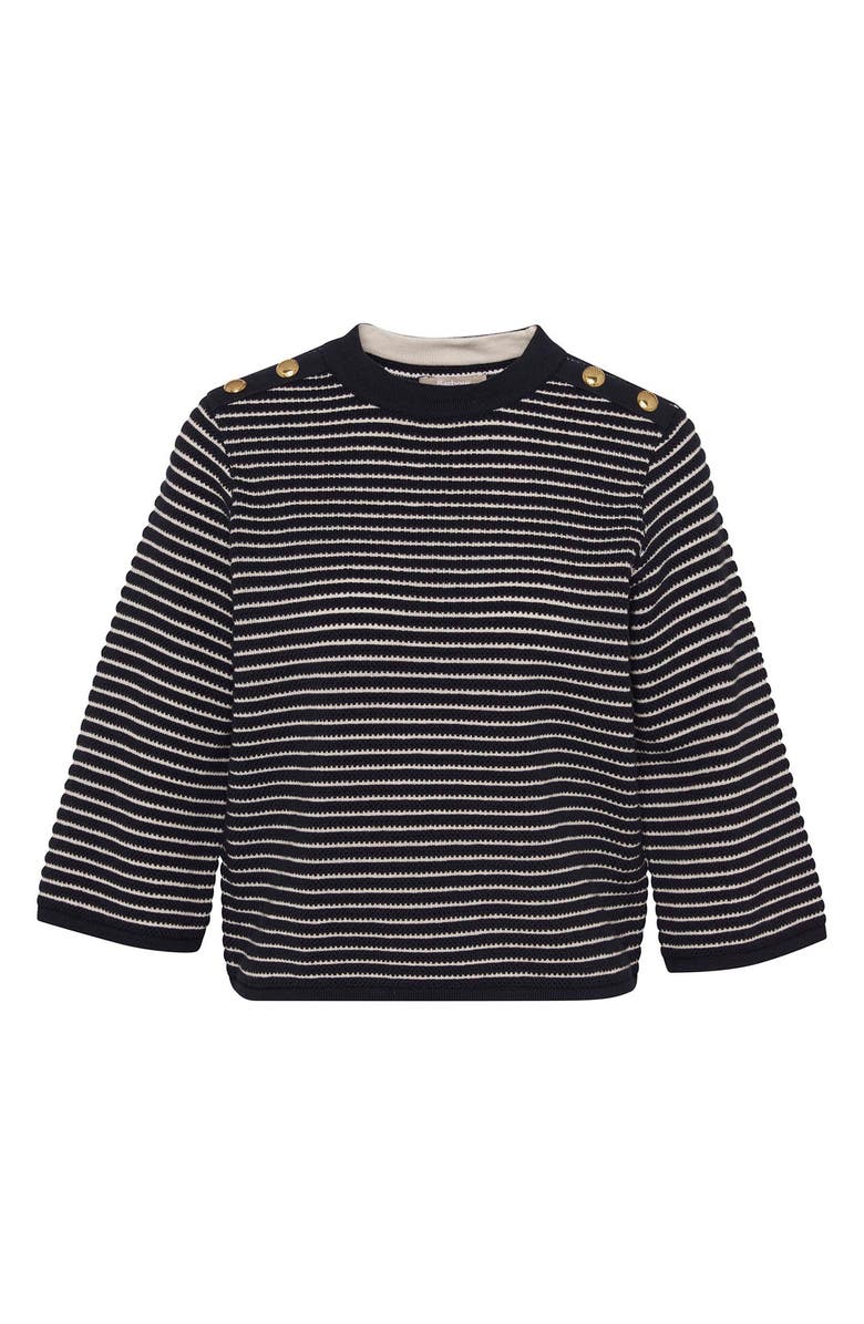 Barbour Macy Stripe Cotton Sweater, Alternate, color, Dark Navy Stripe