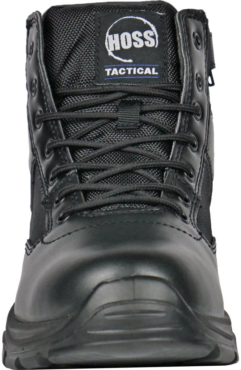 Hoss Boot Company HOSS Watchman 6 Inch Soft Toe Side Zip Work Boot, Alternate, color, Black