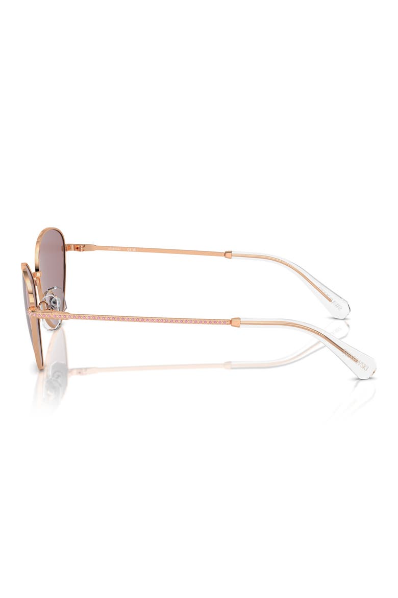 58mm Cat Eye Sunglasses, Alternate, color, ROSE GOLD