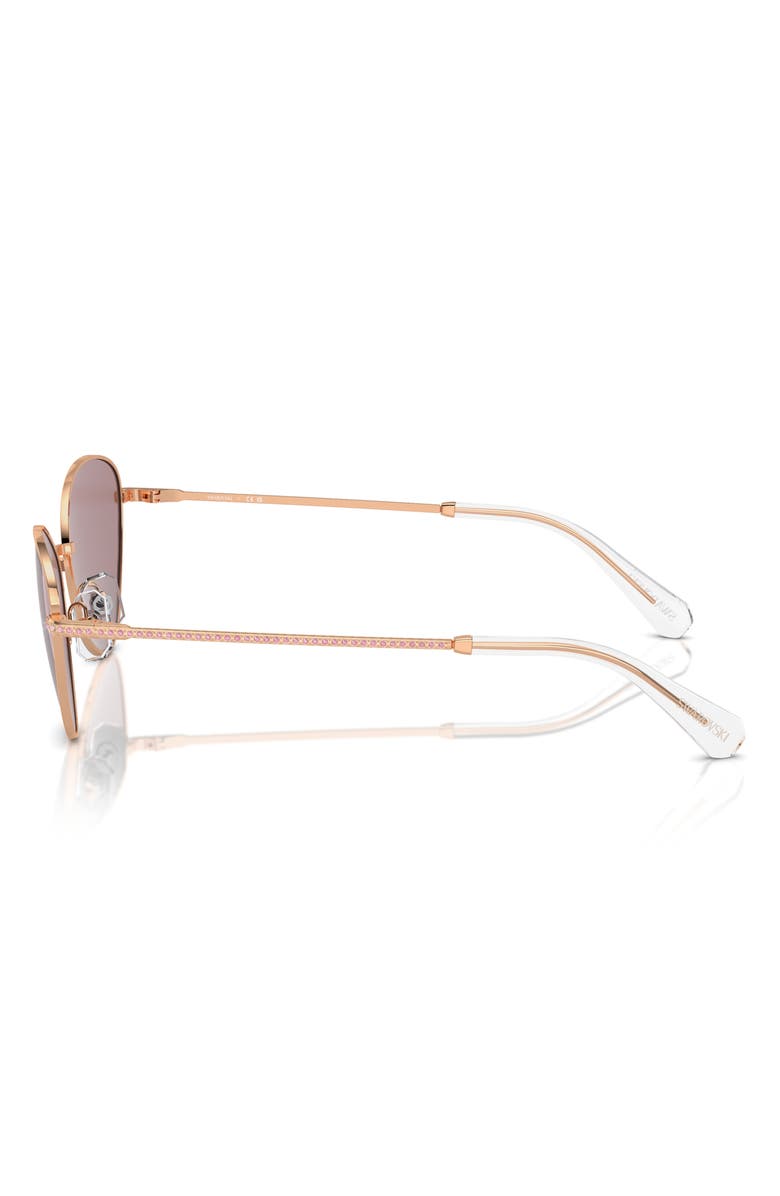 Swarovski 58mm Cat Eye Sunglasses, Alternate, color, Rose Gold