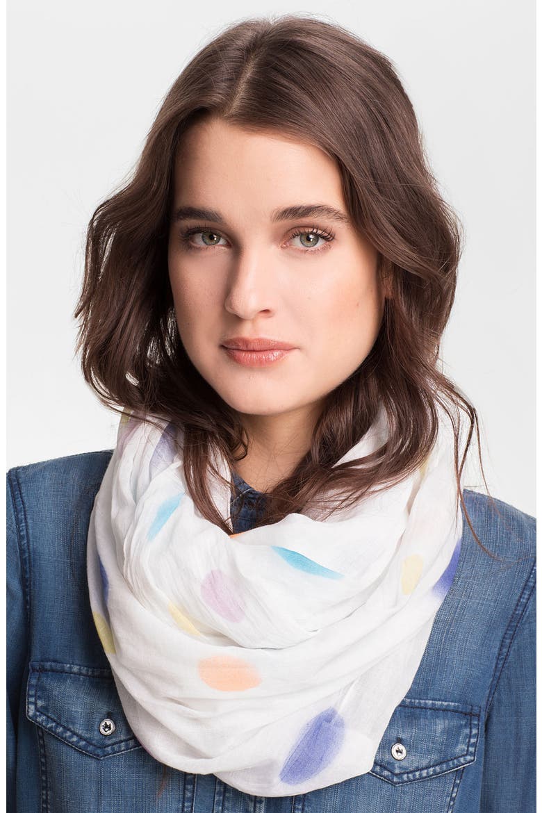 Accessories 'Bright Lights Loop' Infinity Scarf, Main, color, WHITE BRIGHT