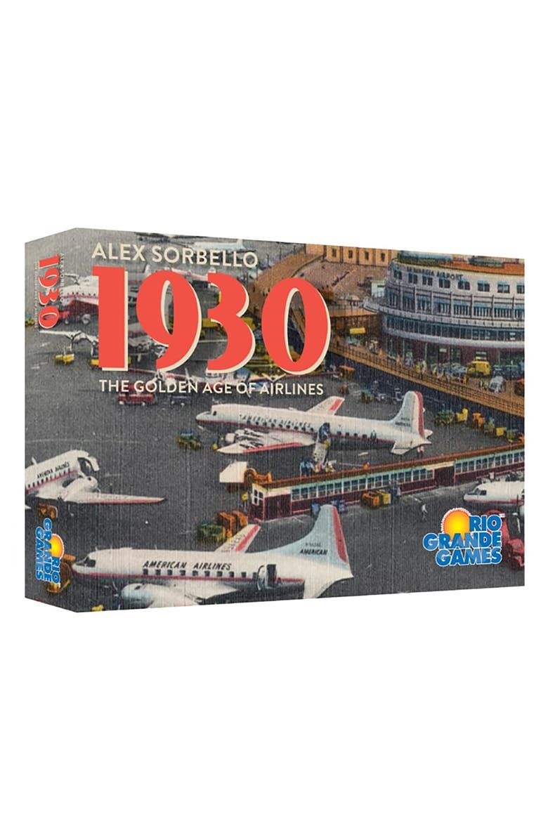 Rio Grande Games 1930, The Golden Ages of Airlines Wealth Building Economic Board Game, Main, color, Multicolored