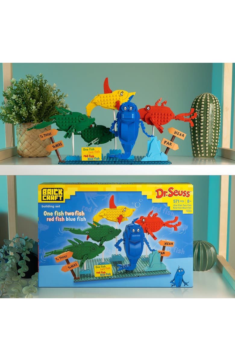 Brickcraft Dr. Seuss One Fish Two Fish Red Fish Blue Fish Building Set, Alternate, color, Red
