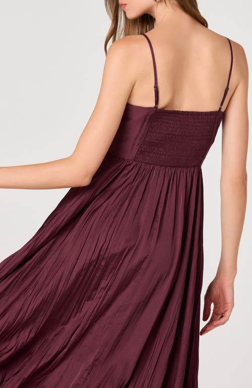 Astr The Label Maeve Midi Dress In Burgundy